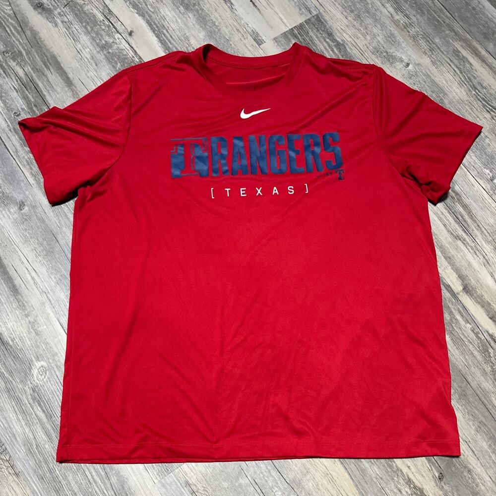 Nike Texas Rangers Red Dri-FIT Performance T-Shirt - Men's Size XXL - Baseball